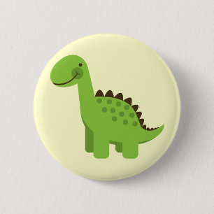 Cute Green Dinosaur Ronde Button 5,7 Cm