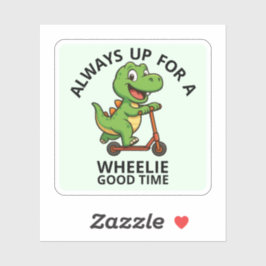 Cute Green Dinosaur Sticker