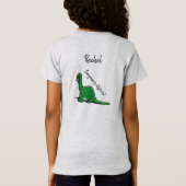 Cute Green Dinosaur T-shirt (Achterkant)