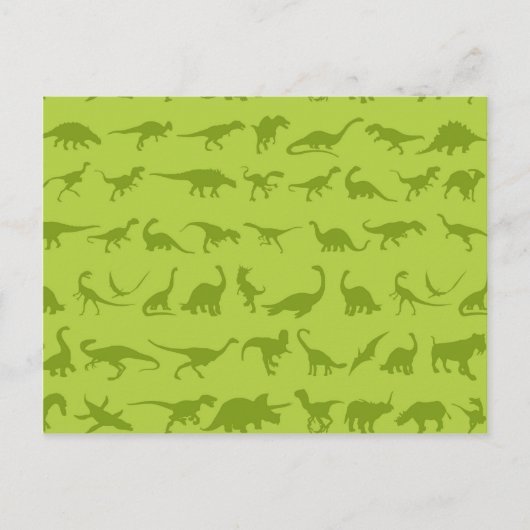 Cute Green Dinosaurs Pattern for Boys Briefkaart (Voorkant)