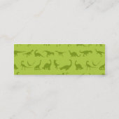Cute Green Dinosaurs Pattern for Boys Mini Visitekaartje (Achterkant)