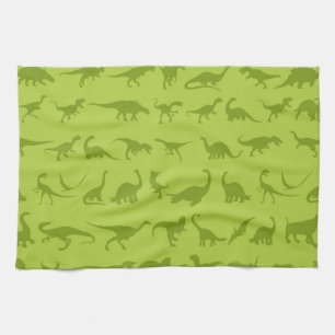 Cute Green Dinosaurs Pattern for Boys Theedoek