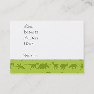 Cute Green Dinosaurs Pattern for Boys Visitekaartje