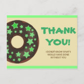 Cute Green Donut Dank je Briefkaart (Voorkant)
