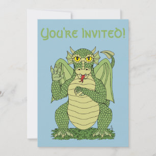 Cute Green Dragon Kaart