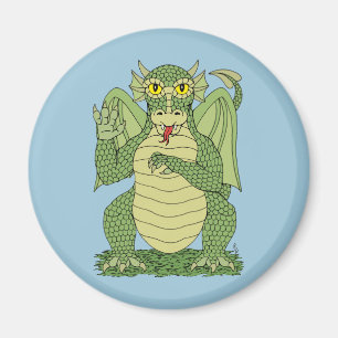 Cute Green Dragon Magneet