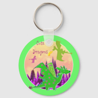 Cute Green Dragon Sleutelhanger