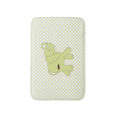 Cute Green Elephant Bath Mat (Voorkant Verticaal)