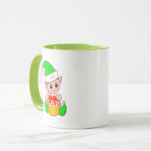 Cute Green Elf Mok (Voorkant links)