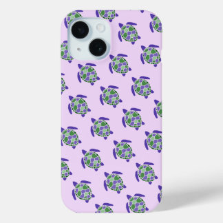 Cute Green en Paars Zee Turtle Nautical Pattern