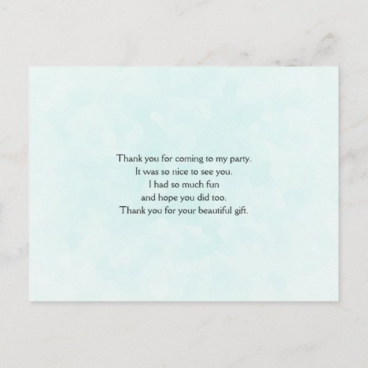 Cute Green Fairytale Pig in Fancy Attire Dank u Briefkaart (Achterkant)