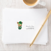 Cute Green Fairytale Pig in Fancy Attire Etiket (Insitu)