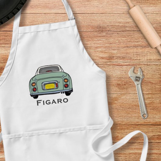 Cute Green Figaro Motorauto Standaard Schort