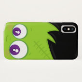 Cute Green Frankenstein Monster face Halloween Case-Mate iPhone Case (Achterkant (horizontaal))