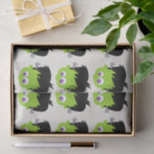 Cute Green Frankenstein Monster face Halloween Tissuepapier (Geschenk)