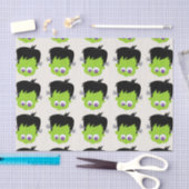 Cute Green Frankenstein Monster face Halloween Tissuepapier (Craft)