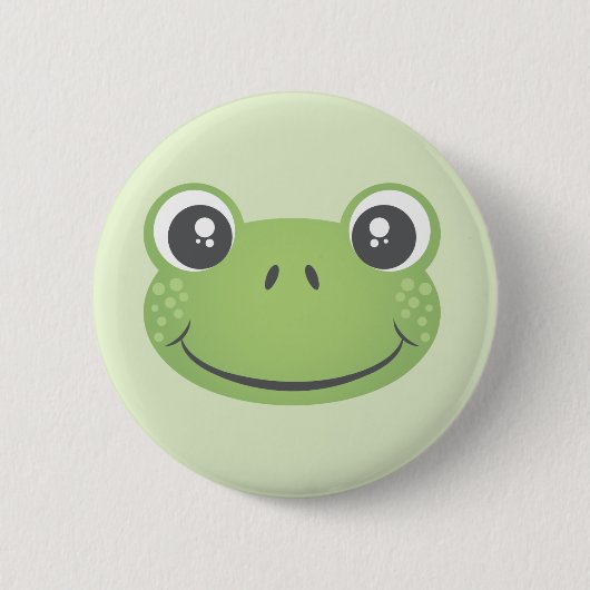 Cute Green Frog | BUTTON (Voorkant)
