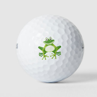 Cute green frog cartoon golfballen