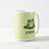 Cute Green Frog  Custom Mug (Devant droit)
