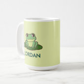 Cute Green Frog  Custom Mug (Devant gauche)