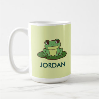 Cute Green Frog  Custom Mug