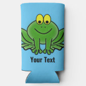Cute Green Frog Design Seltzer Koelbox (Achterkant)