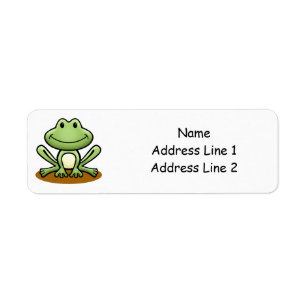 Cute Green Frog Etiket