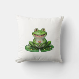 Cute Green Frog Kussen