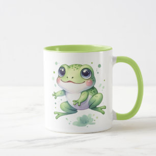 Cute Green Frog Mok