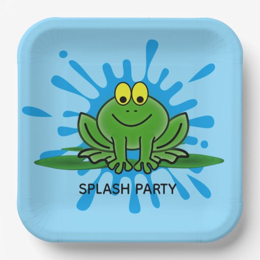 Cute Green Frog Paper Bord (Voorkant)