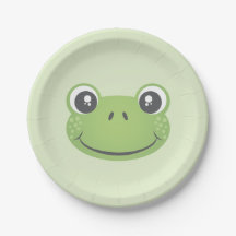 Cute Green Frog | Papieren Bord