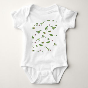 Cute green frog patroon romper