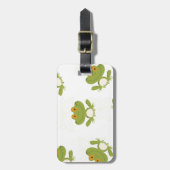 Cute Green Frog Pattern Bagagelabel (Voorkant verticaal)
