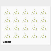 Cute Green Frog Pattern Driehoek Sticker (Vel)