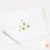 Cute Green Frog Pattern Driehoek Sticker (Envelop)