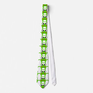Cute Green Frog Pattern Stropdas