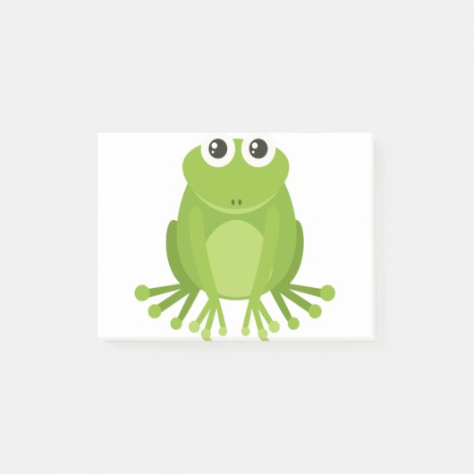 Cute green frog post-it® notes (Voorkant)