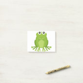 Cute green frog post-it® notes (Op bureau)