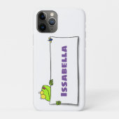 Cute green frog sign cartoon illustration Case-Mate iPhone case (Achterkant)