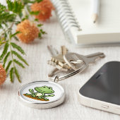 Cute Green Frog Sleutelhanger (Zijkant)