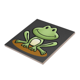 Cute Green Frog Tegeltje