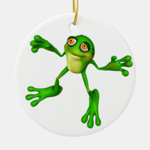 Cute Green Froggy Keramisch Ornament