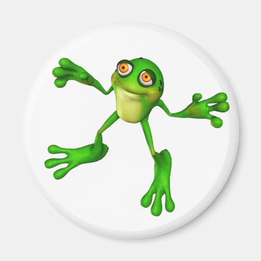 Cute Green Froggy Magneet (Voorkant)