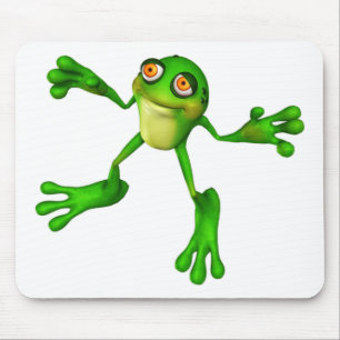 Cute Green Froggy Muismat