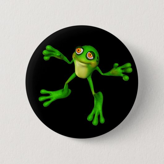 Cute Green Froggy Ronde Button 5,7 Cm (Voorkant)