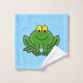 Cute Green Frogs Design Ensemble de serviettes de (Gant de toilette)