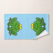 Cute Green Frogs Design Ensemble de serviettes de (Serviette à main)