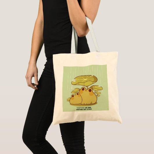 Cute Green Frogs Tote Bag (Devant (produit))