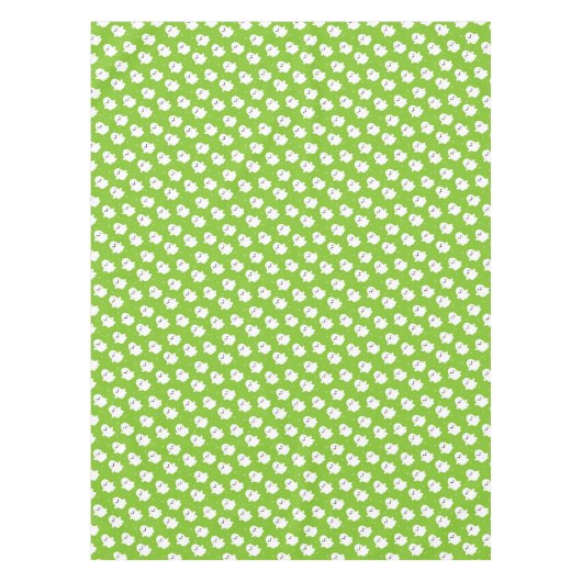 Cute Green Ghost Pattern – Halloween Design Tafelkleed (Voorkant)