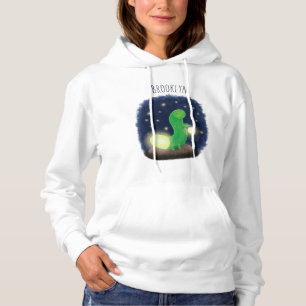 Cute green glow-cartoon illustratie hoodie